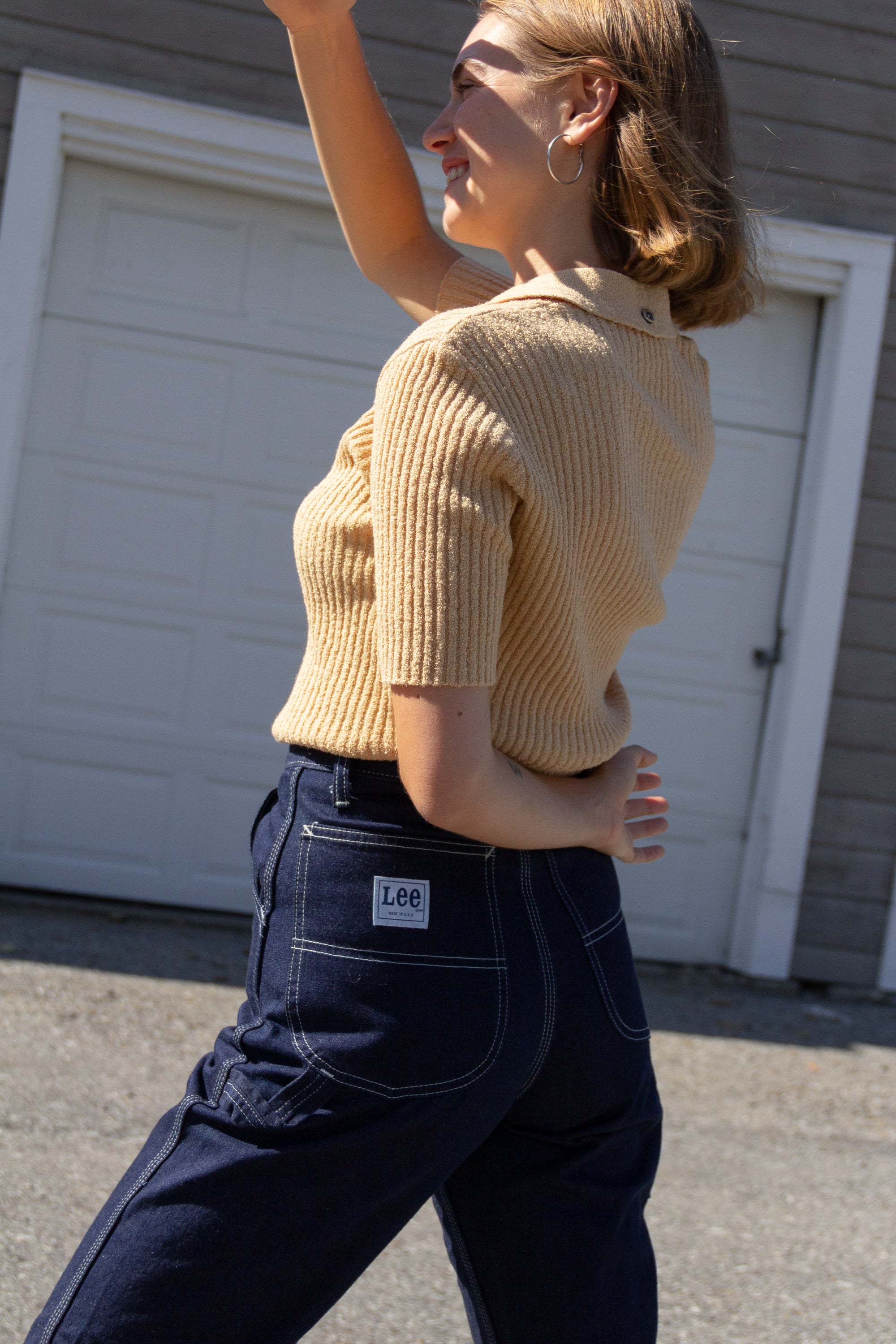 1960s Italian Tufted Knit Henley