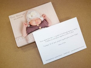 Baby announcement postcard web