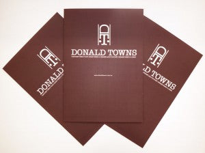 Donald towns A4 folded promotional flyer web