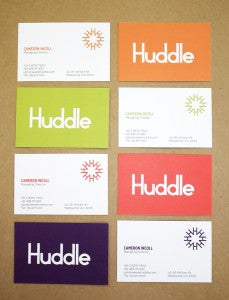 Huddle business cards web