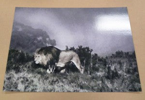 Lion artwork printed onto placematt web