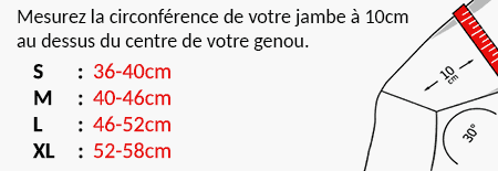 guide des tailles genouillère ligamentaire basket