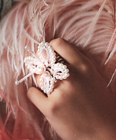 amaryllis butterfly ring for women