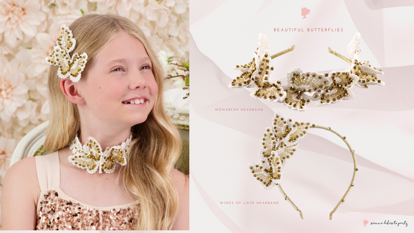 Buy best designer gold butterfly hair accessories by Sienna Likes to Party