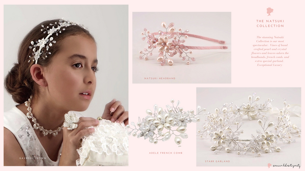 Designer handmade bridal and flower girl hair accessories