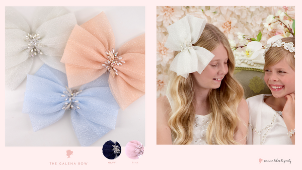 Designer Kidswear bows and hair clips by Sienna Likes to Party Brand