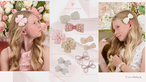 Designer Luxury girls hair clips and baby clip sets by Sienna Likes to Party
