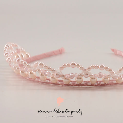 pink  pearl designer crown