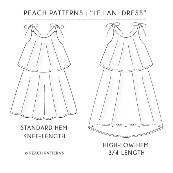 Leilani Dress for Girls PDF Sewing Pattern : Sizes 1-12 – Peach Patterns