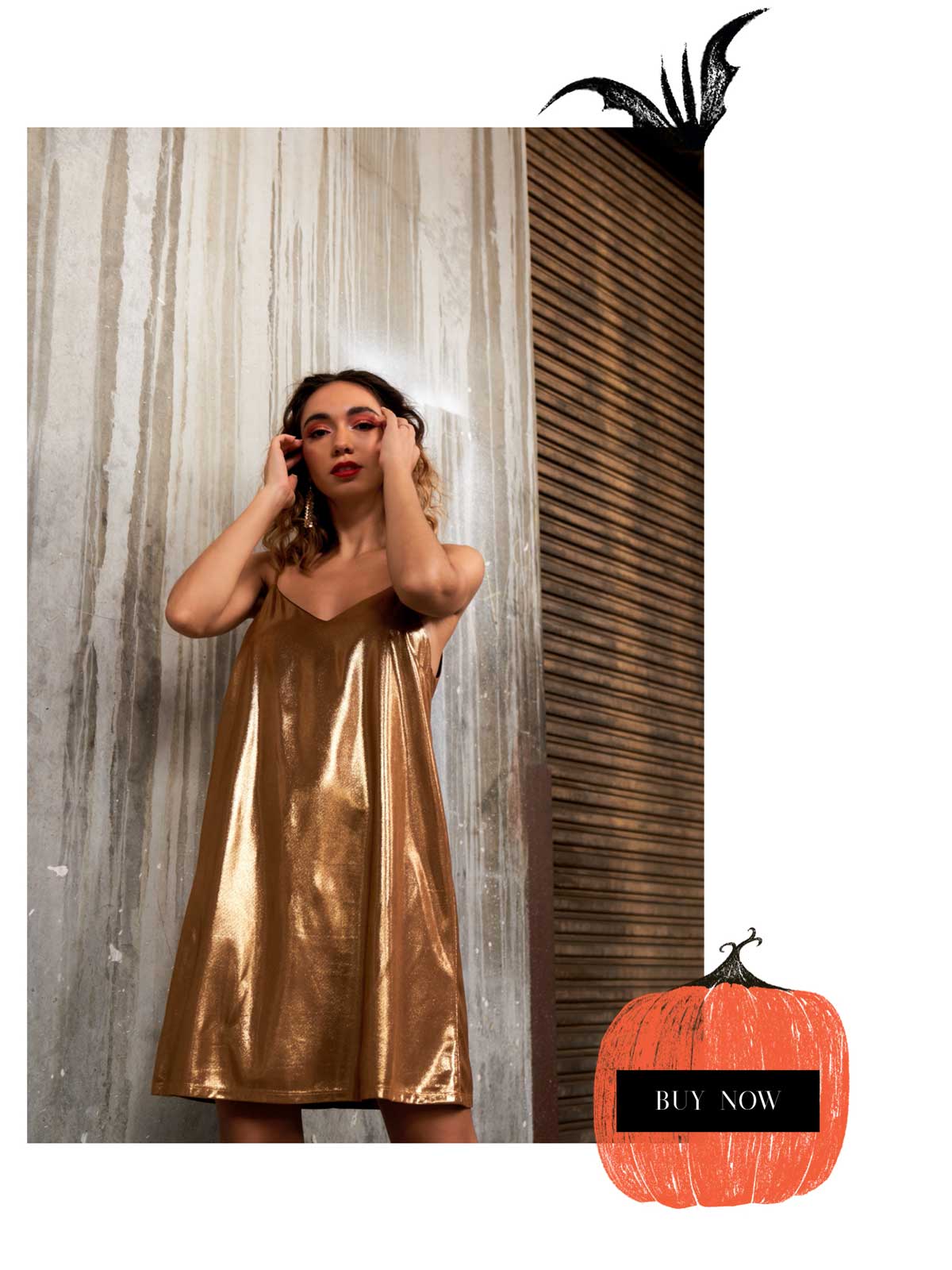 Halloween Wholesale outfit silver shiny metallic trendy dress