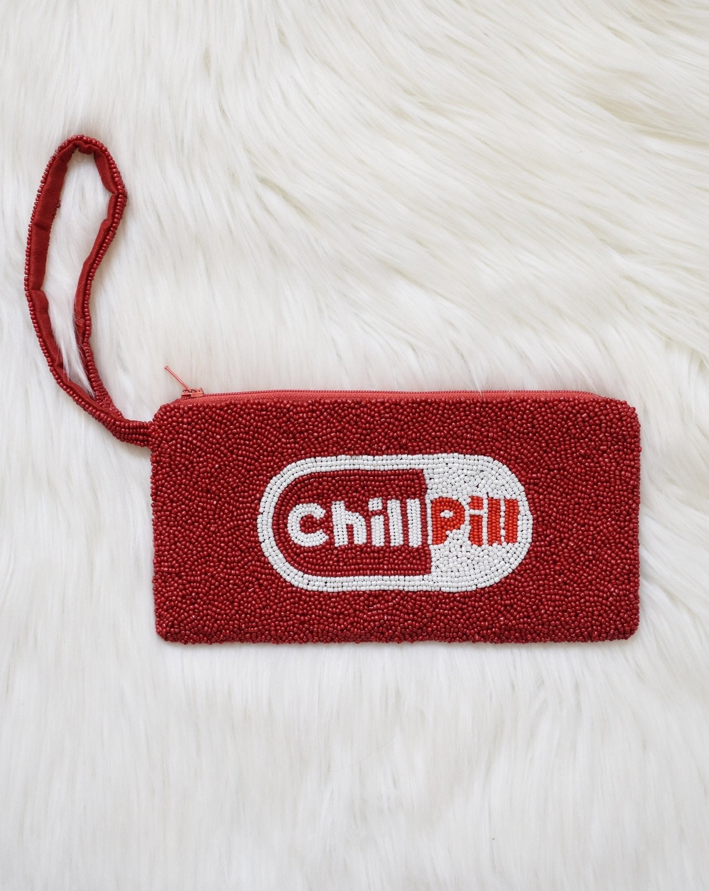 Tiana "Chill Pill" Wristlet - Red/White