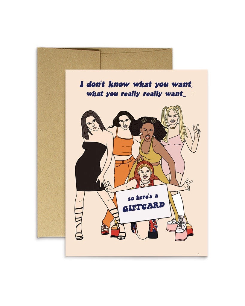 Spice Gift Card Greeting Card