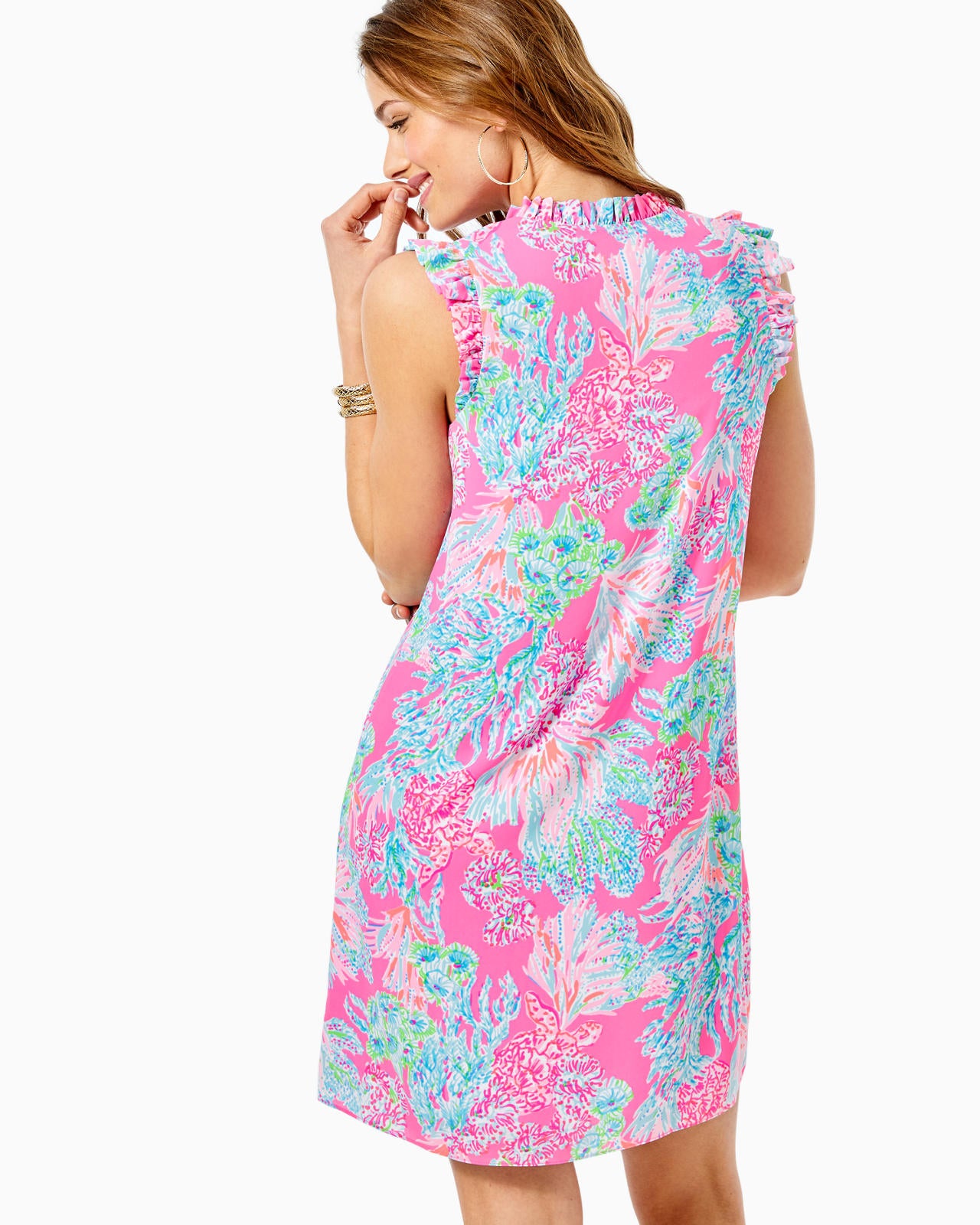 Lilly Pulitzer Cally Soft Shift, Prosecco Pink Seaing Things