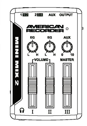 American Recorder 4 Channel, Battery Powered Mini Mixer
