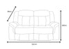 Faux Suede 2 Seat Manual Reclining Sofa