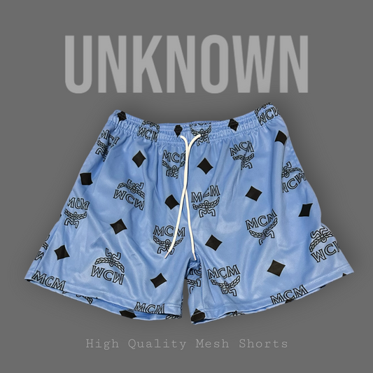 Unknown Mesh Shorts V Blue/White Design