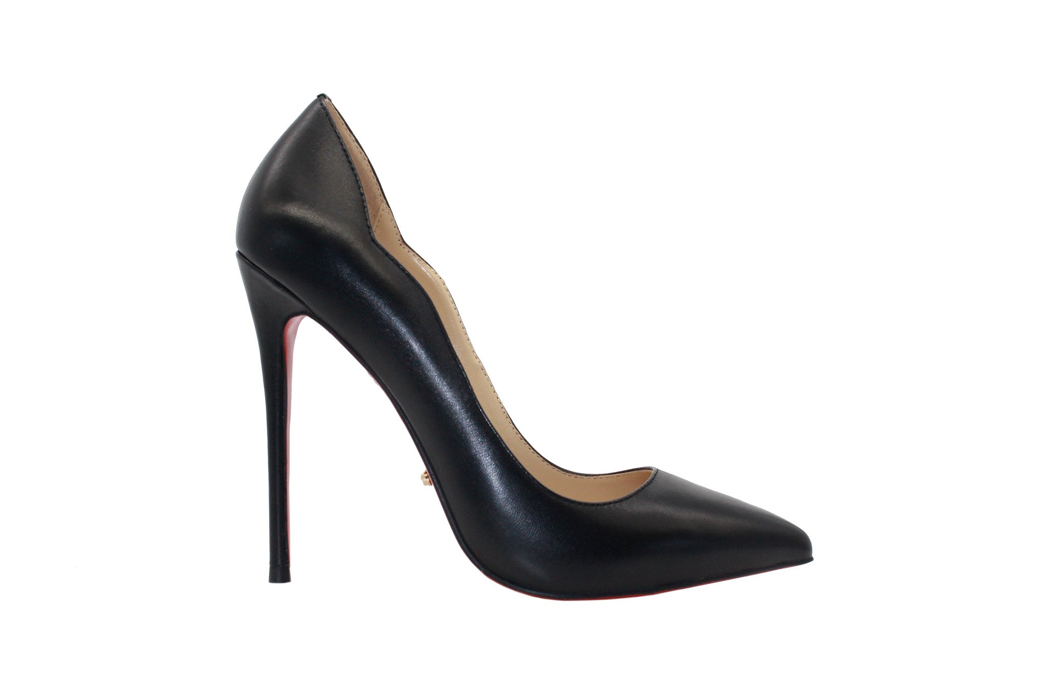 black designer heels