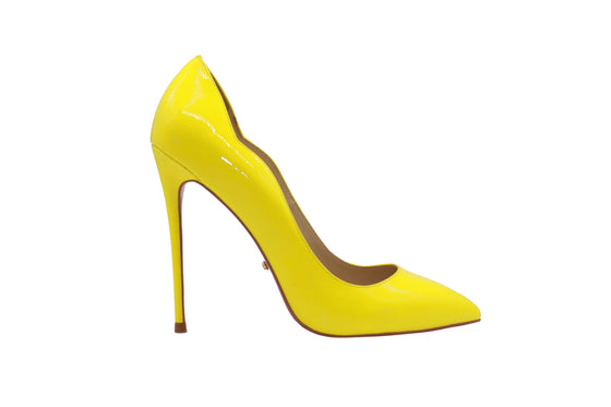 yellow comfortable heels