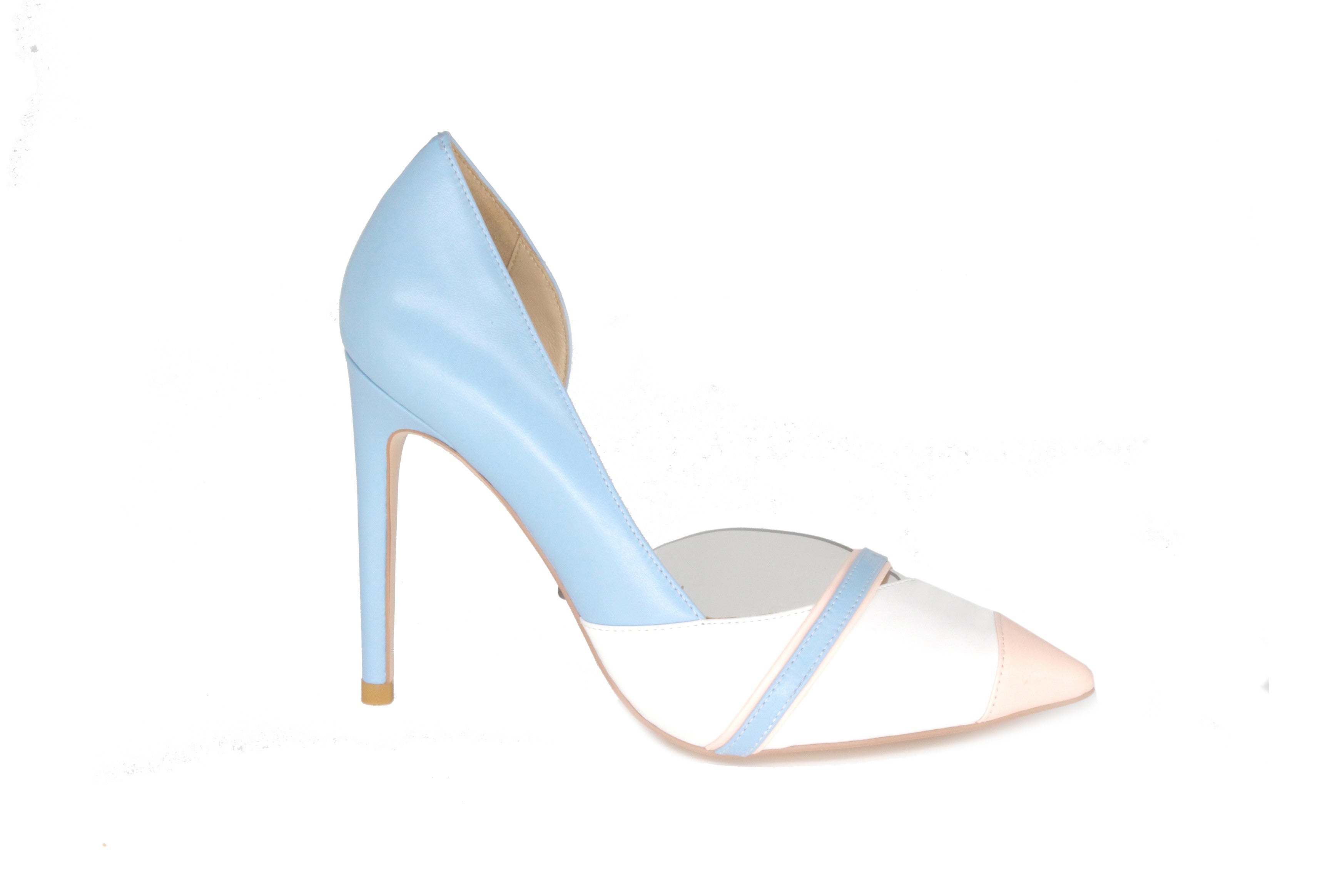 sky blue high heels