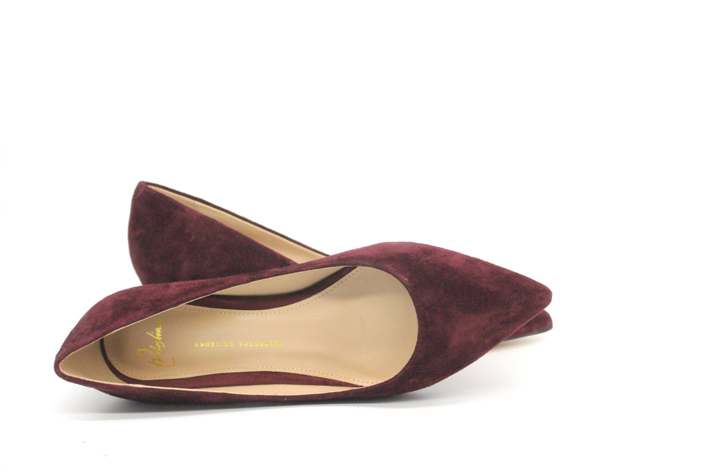 burgundy 2 inch heels