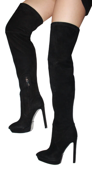 knee high boots with heel