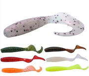 Soft Plastic Grub Tail Fishing Lure 65mm 2.8g 10 pc