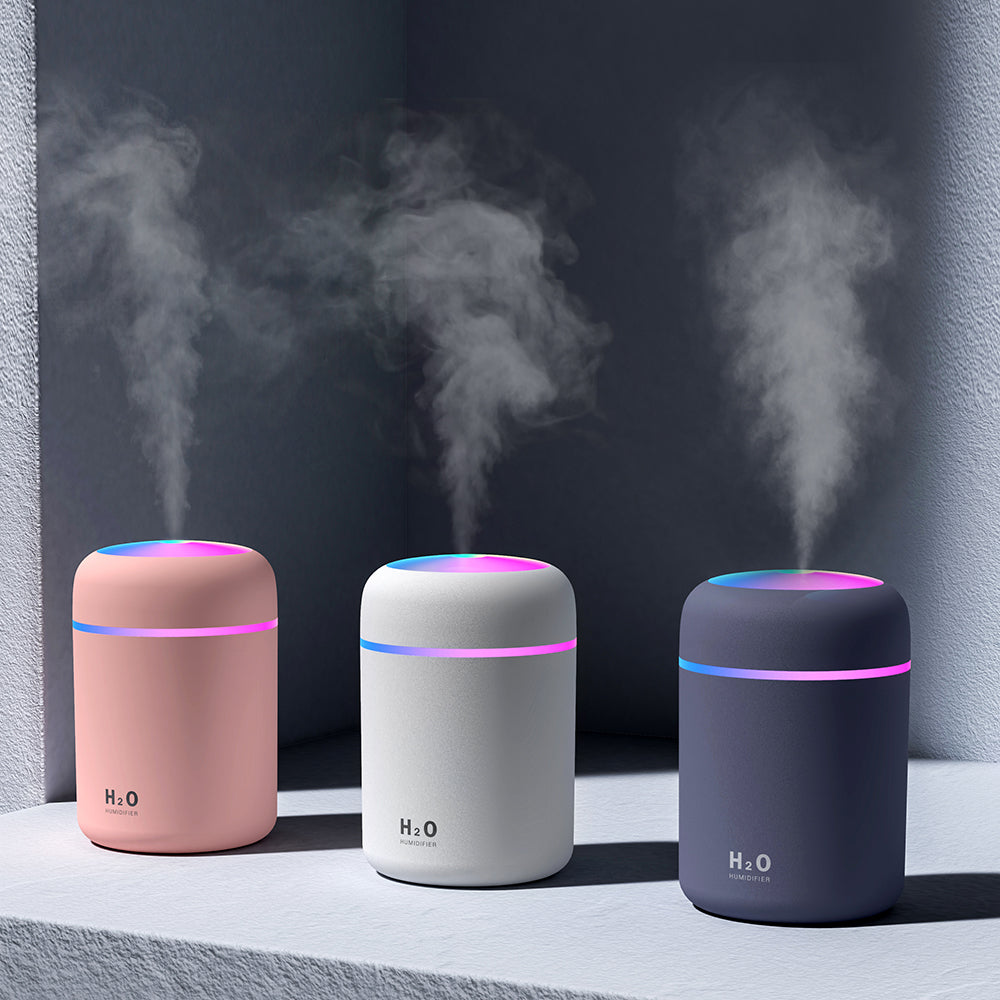 Aroma Air Humidifier Purifier Diffuser Room with Rainbow Led Night Light H2o Mist Maker Car Air Humidifier DQ107