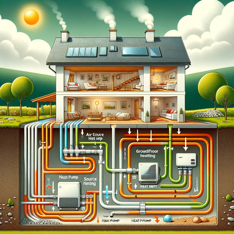 Air Source and Ground Source Heat Pumps and Underfloor Heating SoleHeat