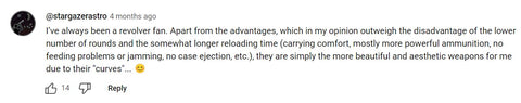 YouTube commenter is a revolver fan—Revolvers vs. semi-autos for concealed carry
