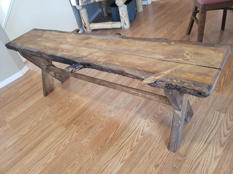 live edge bench