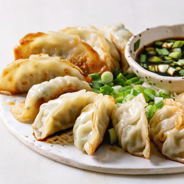 garlic ginger teriyaki pork dumplings