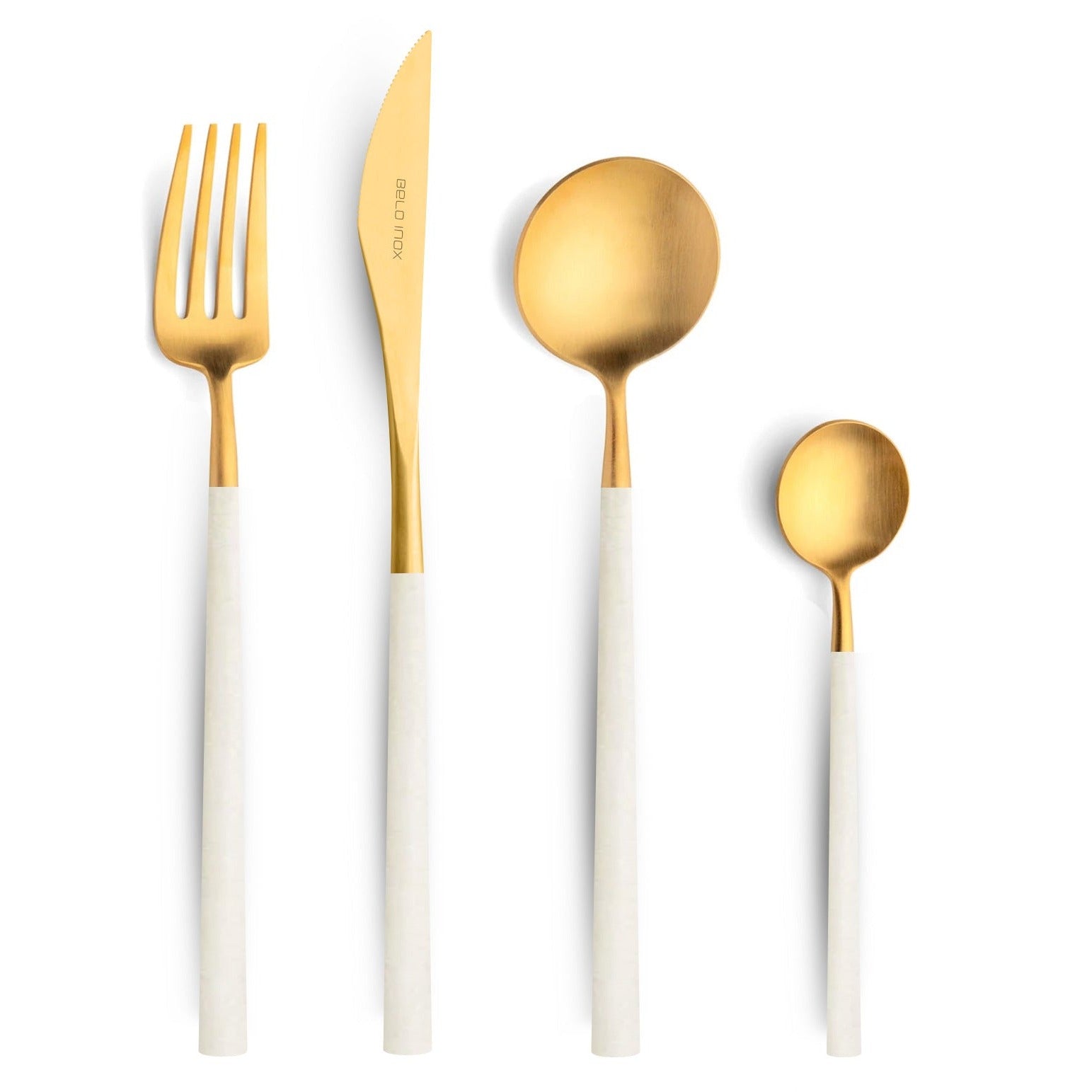 Afgekeurd Haas grillen Belo Inox Neo White Gold bestek set – Bright Kitchen