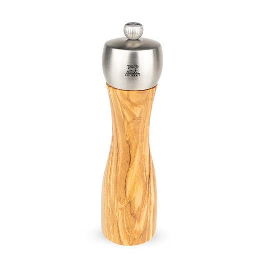 Wooden Salt And Pepper Mill With Wood Holder Manual Pepper Grinder