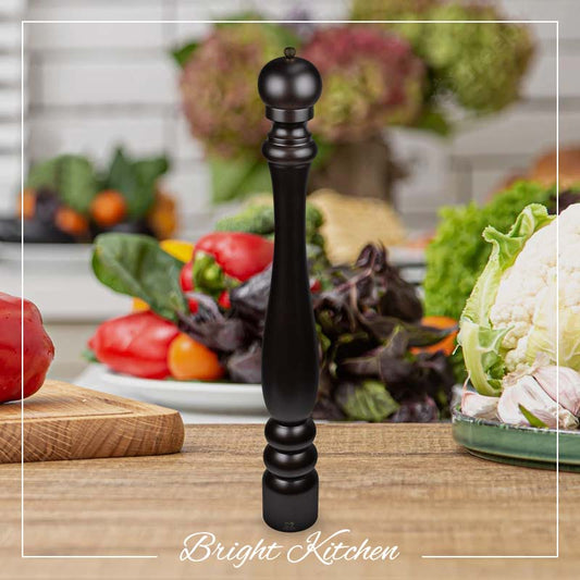 Roellinger Manual pepper mill with handle in wood chocolate-coloured 13 cm  - 5in. - Peugeot Saveurs