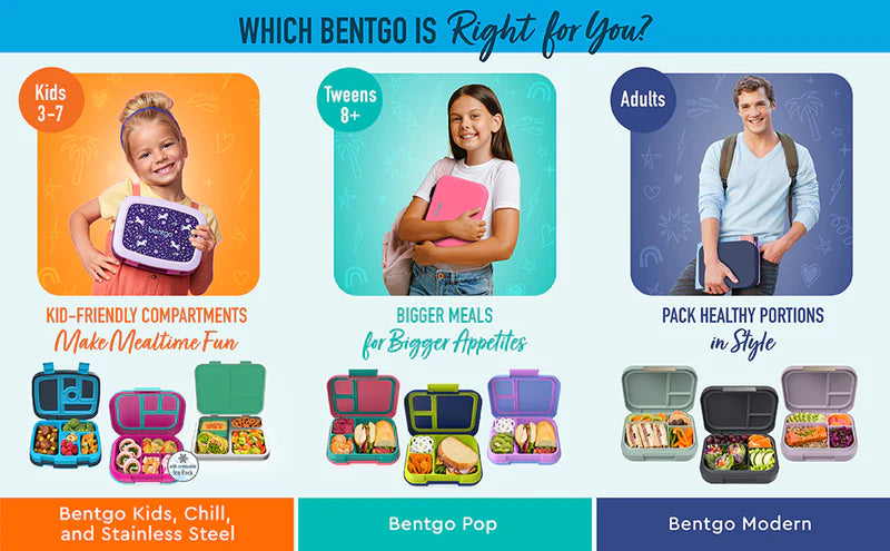 Bentgo Kids' Prints Leakproof, 5 Compartment Bento-style Lunch Box