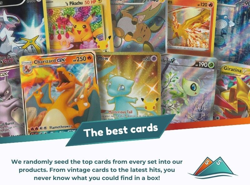 The Best cards. We randomly seed the top cards from every set into our products. From vintage cards to the latest hits, you never know what you could find in a box!