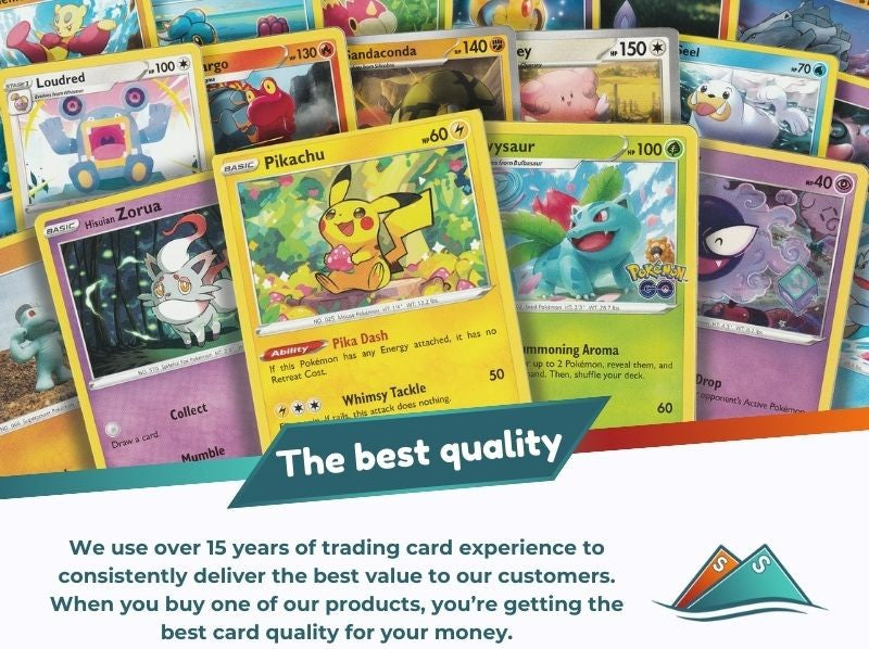 The Best quality. We use over 15 years of trading card experience to consistently deliver the best value to our customers. When you buy one of our products, you're getting the best card quality for your money.