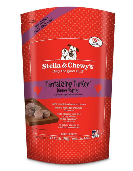 Stella & Chewy's Frozen Raw Dinner Turkey Dog Food - Wooftown