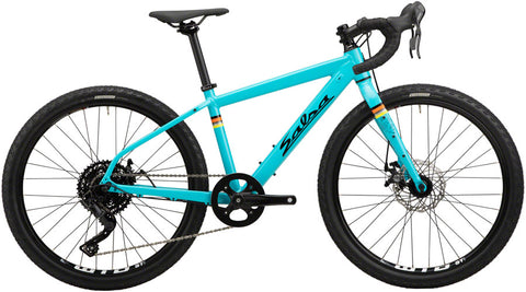 teal and white bike