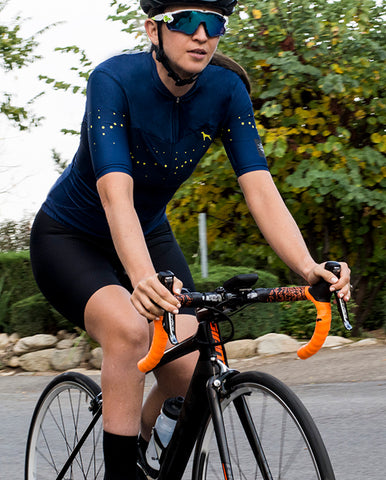 dark blue cycling jersey