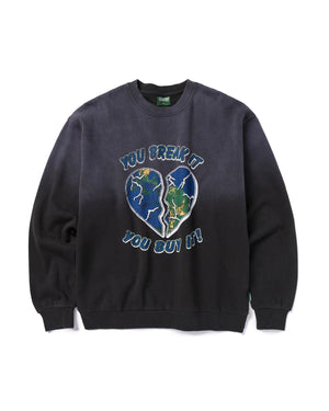 You Break It Crewneck- Faded Black - Mom's Sweet Shop