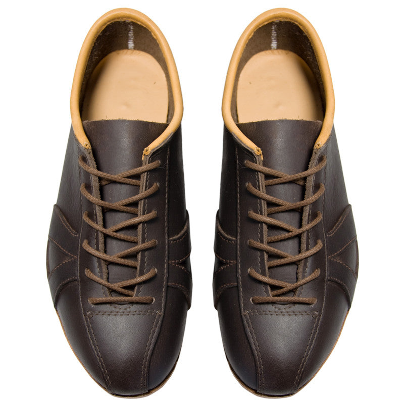 Classic Brown Leather Cycling Shoe 