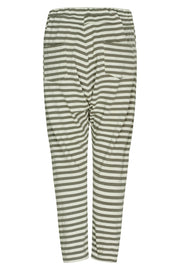 Sully Stripe | Khaki Stripe | Løse bukser med striber fra Marta Cha – Lisen.dk