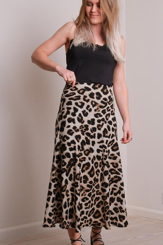 Bovary Big Leo Skirt | Leopard Nederdel med print fra Neo Noir
