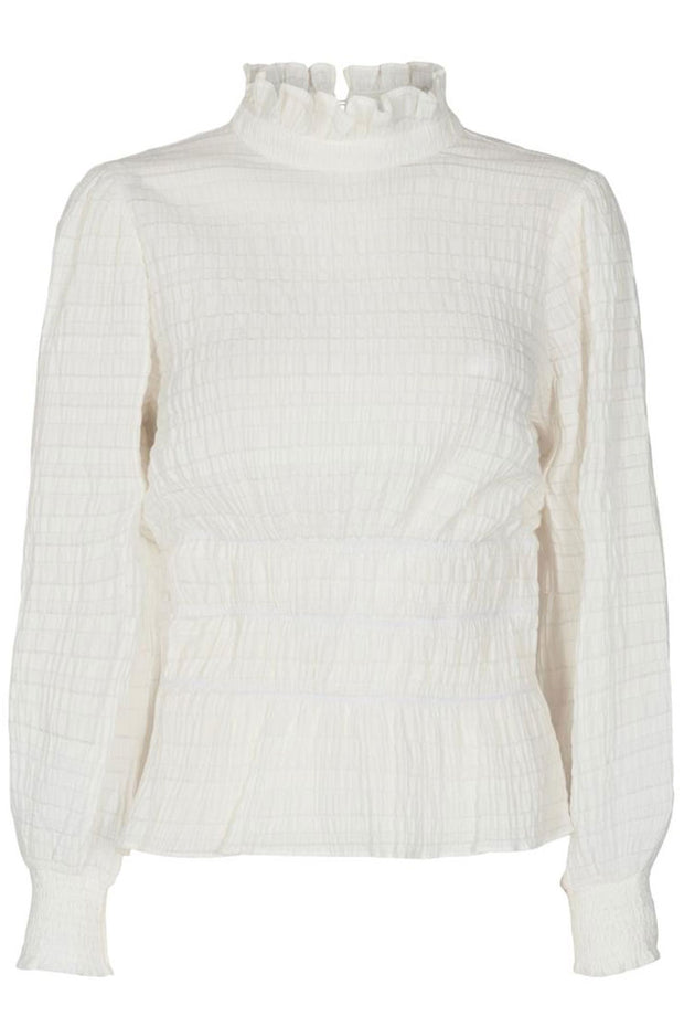 Kerry Smock | Offwhite | Højhalset bluse fra Co'Couture – Lisen.dk