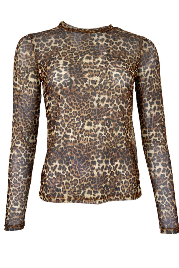 Colour | Leopard | FLORENCE mesh blouse – Lisen.dk