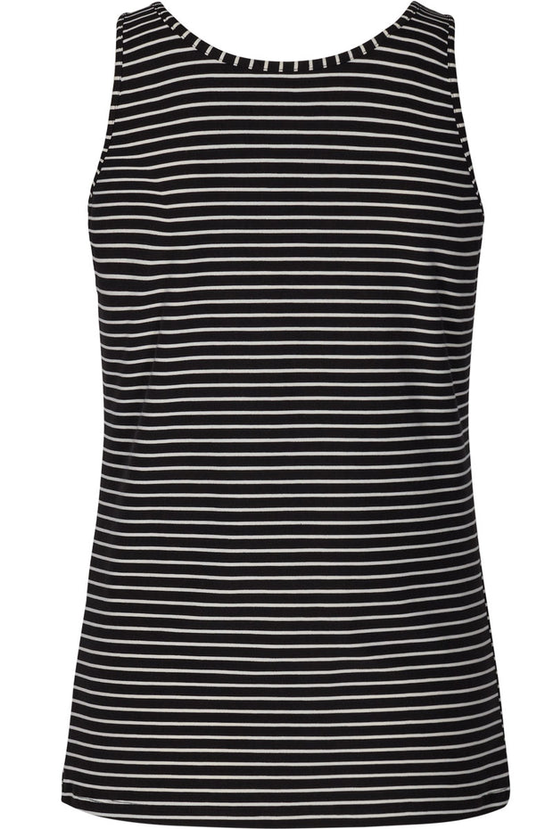 Alma Tank Top | Sort & Hvid | Tank top i striber fra Liberté – Lisen.dk