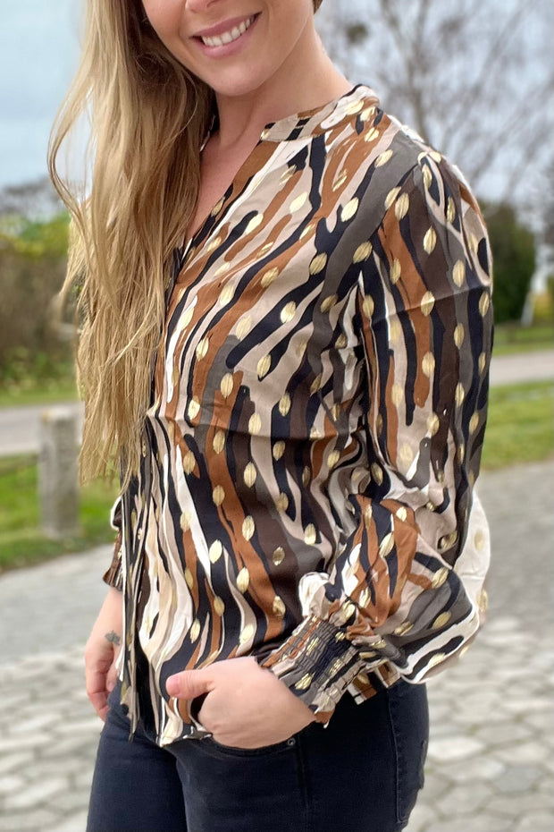 Culture Skjorte Raven Zebra | CUgiselle Shirt – Lisen.dk