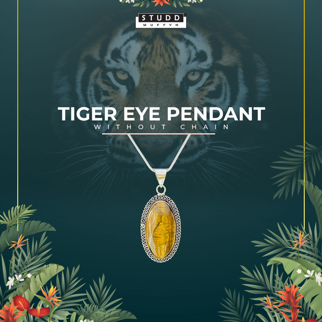 Tiger Eye Pendant (without chain) - studdmuffynusa product image