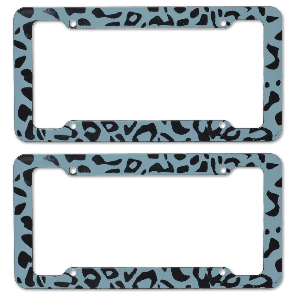 UAA® 1 ZEBRA PRINT Black//White Plastic License Plate Frame for car truck suv van